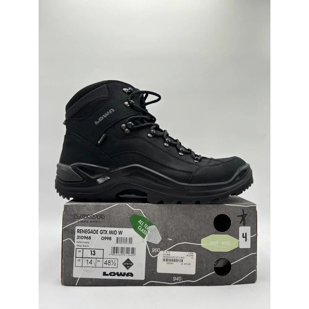 Lowa RENEGADE GTX MID Men's NEW Trekking/Hiking Boot Black US Size 14W